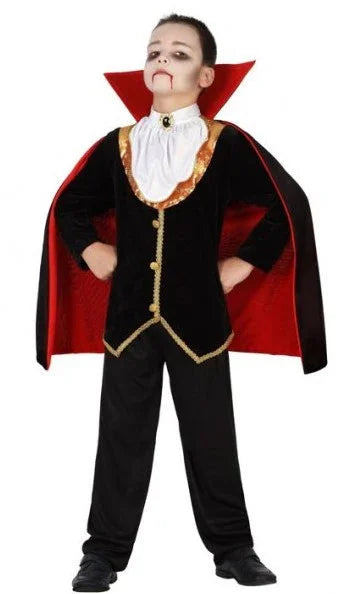 Disfraz de Vampiro Elegante con Capa para Niño Vampiros y vampiresas Atosa