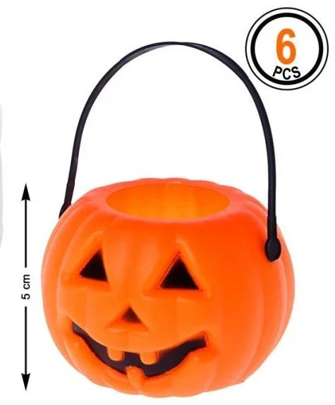 Pack de 6 Calabazas para Decoración de Halloween Halloween Atosa