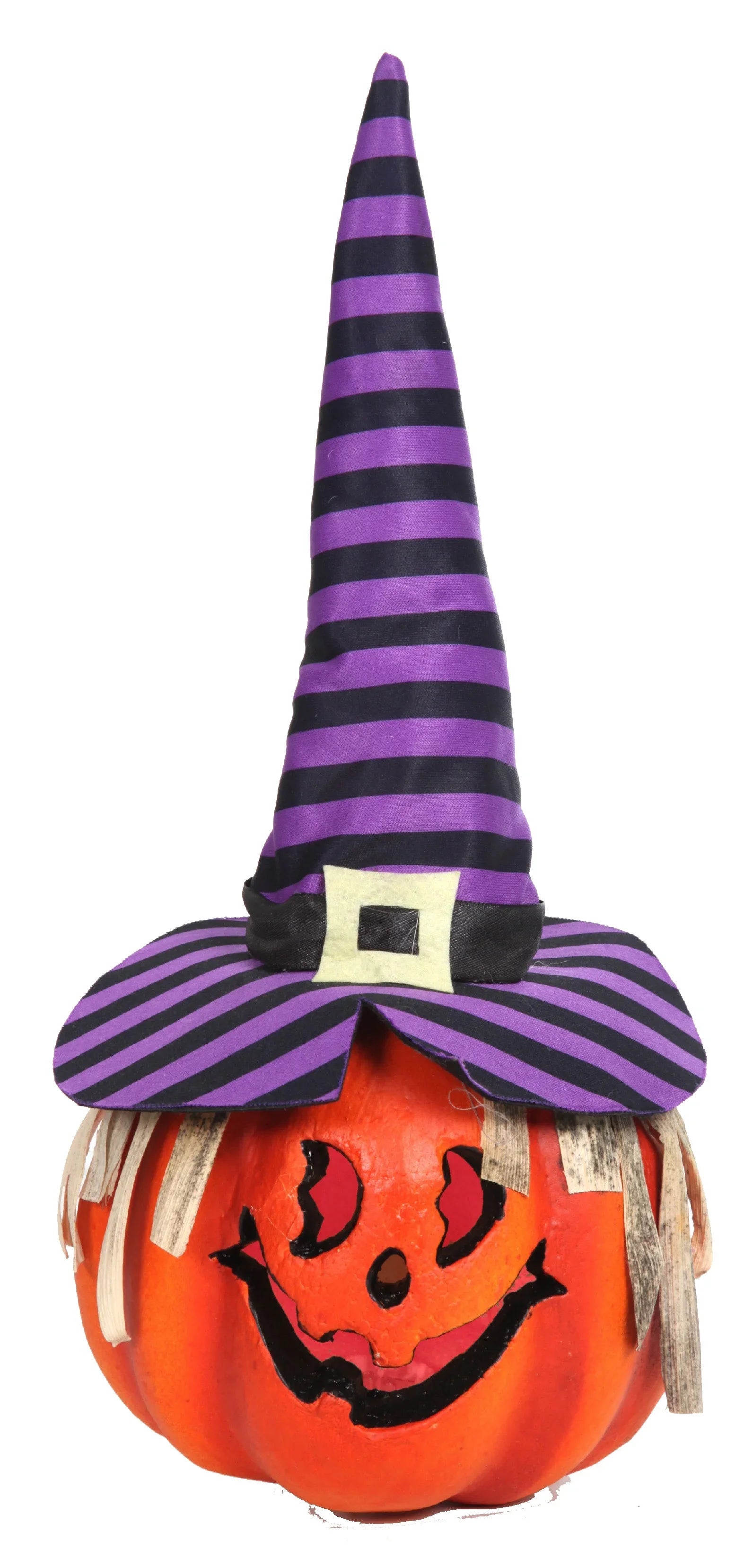 Calabaza con Sombrero de Bruja y Luz Decoración Halloween EuroCarnavales