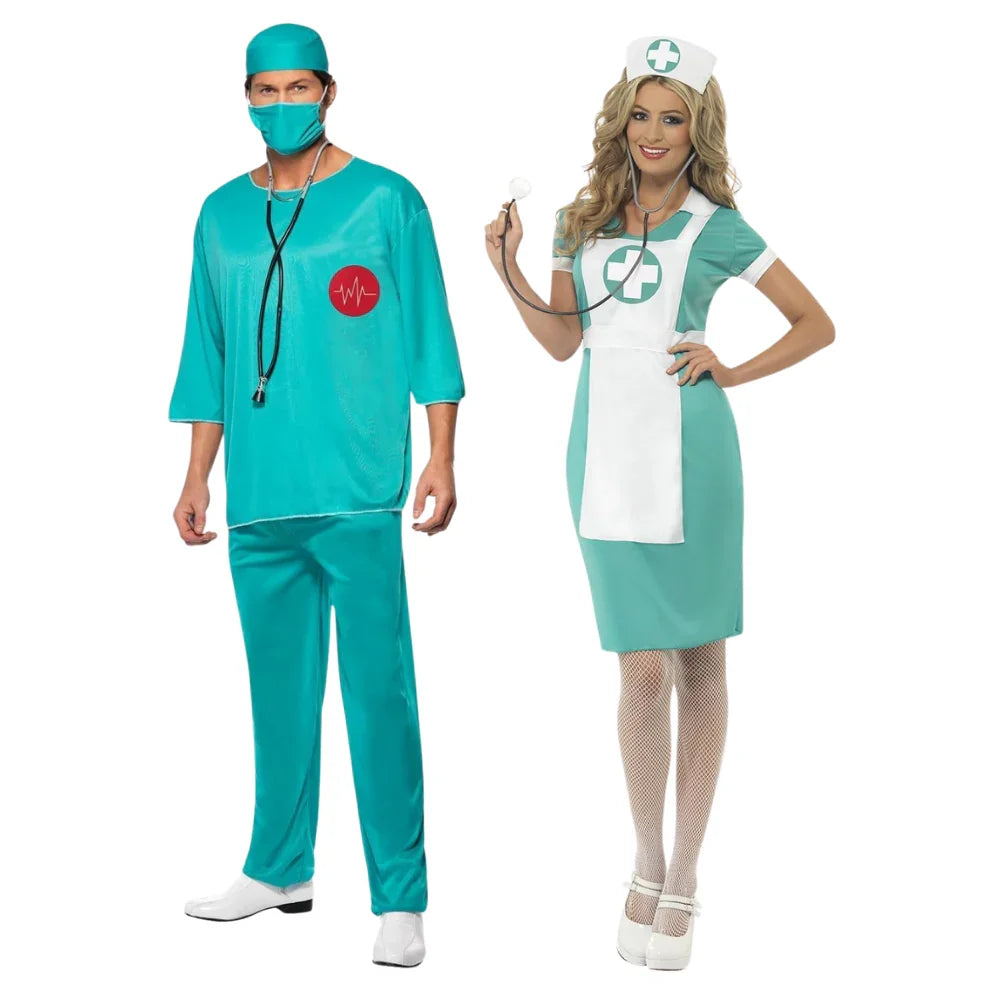 Disfraces en Pareja de Médico Cirujano y Enfermera Enfermeras y Médicos Disfraces Simon
