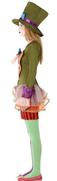 Disfraz de Sombrerera Loca Divertida Infantil Sombrerero Loco Atosa