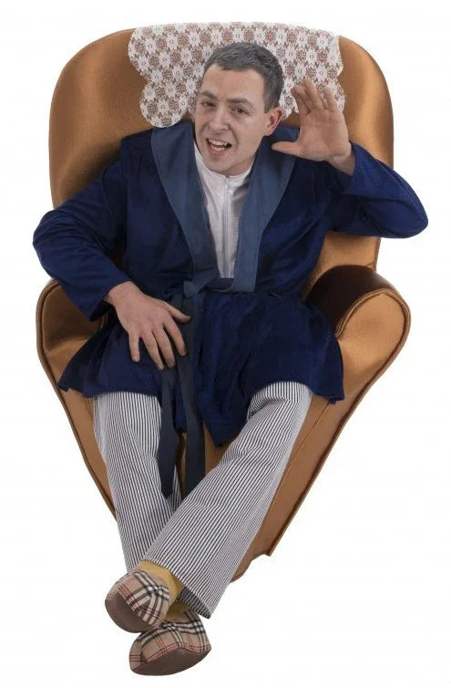 Disfraz de Abuelo en Sillón para Adulto Abuelas y Ancianos Nines