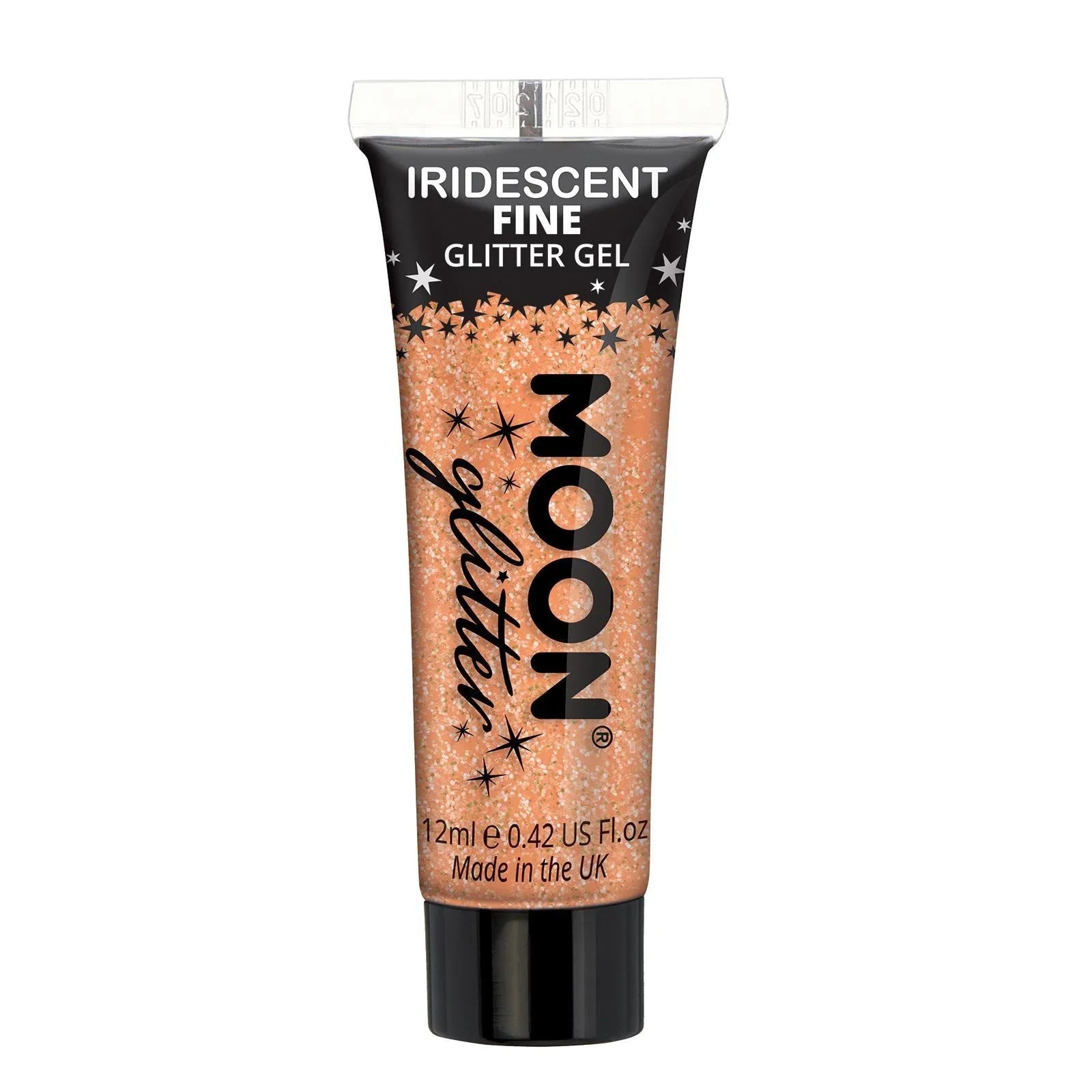 Gel de Purpurina Iridiscente Fina en Colores Purpurina y Escarcha Smiffys Naranja