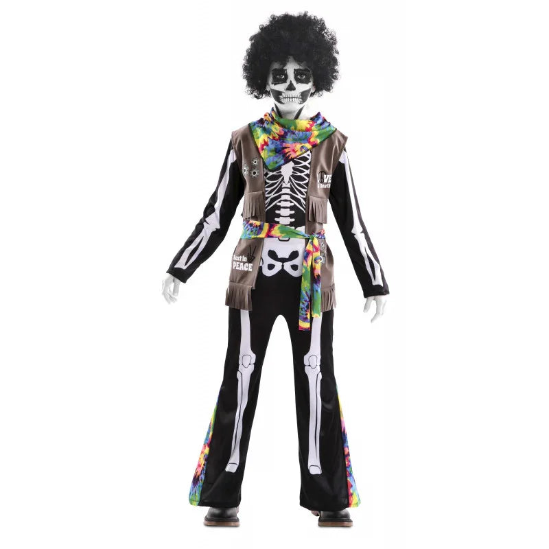 Disfraz de Esqueleto Hippie Infantil Esqueletos EuroCarnavales