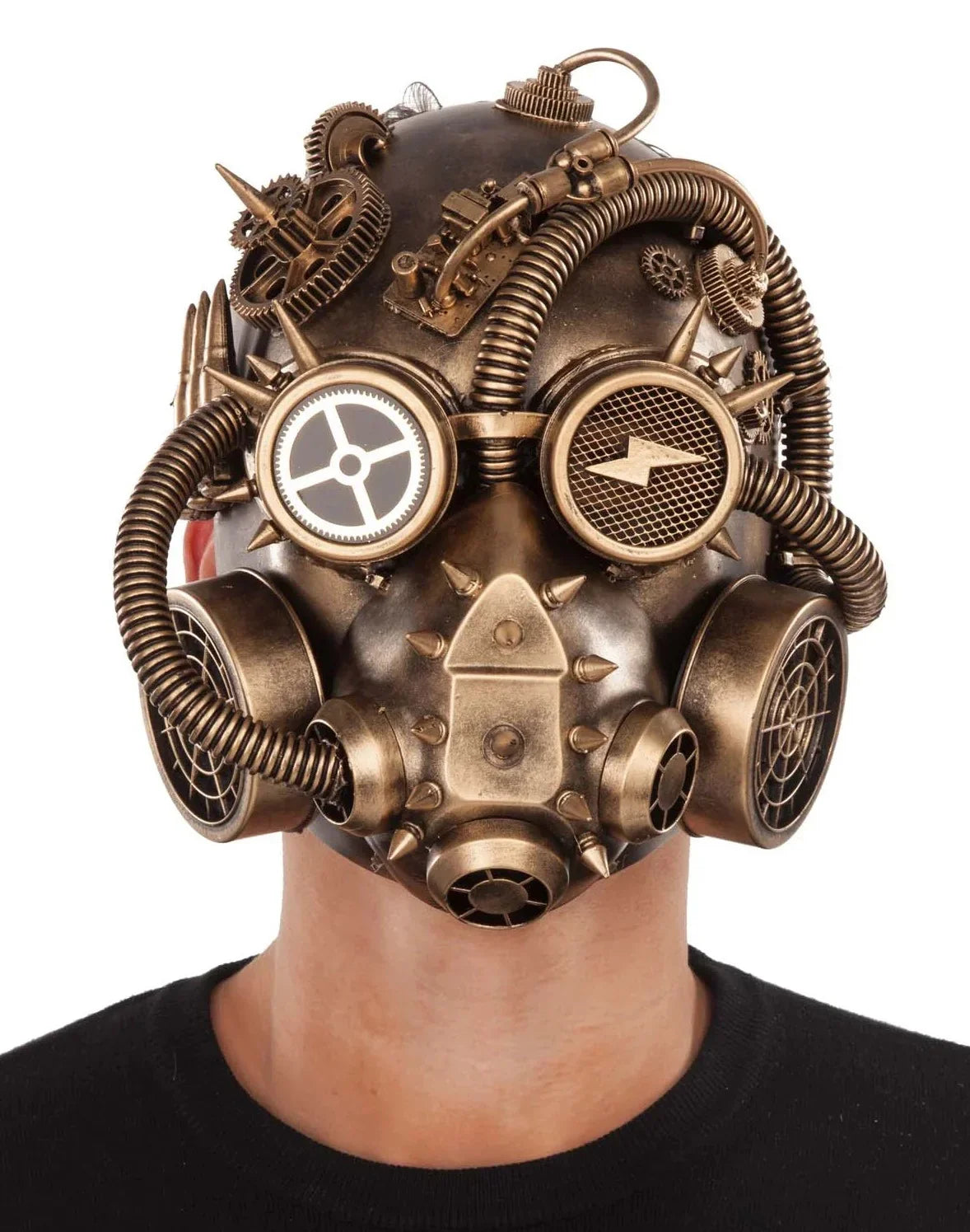 Máscara Steampunk Postapocalíptica Dorada Steampunk Viving