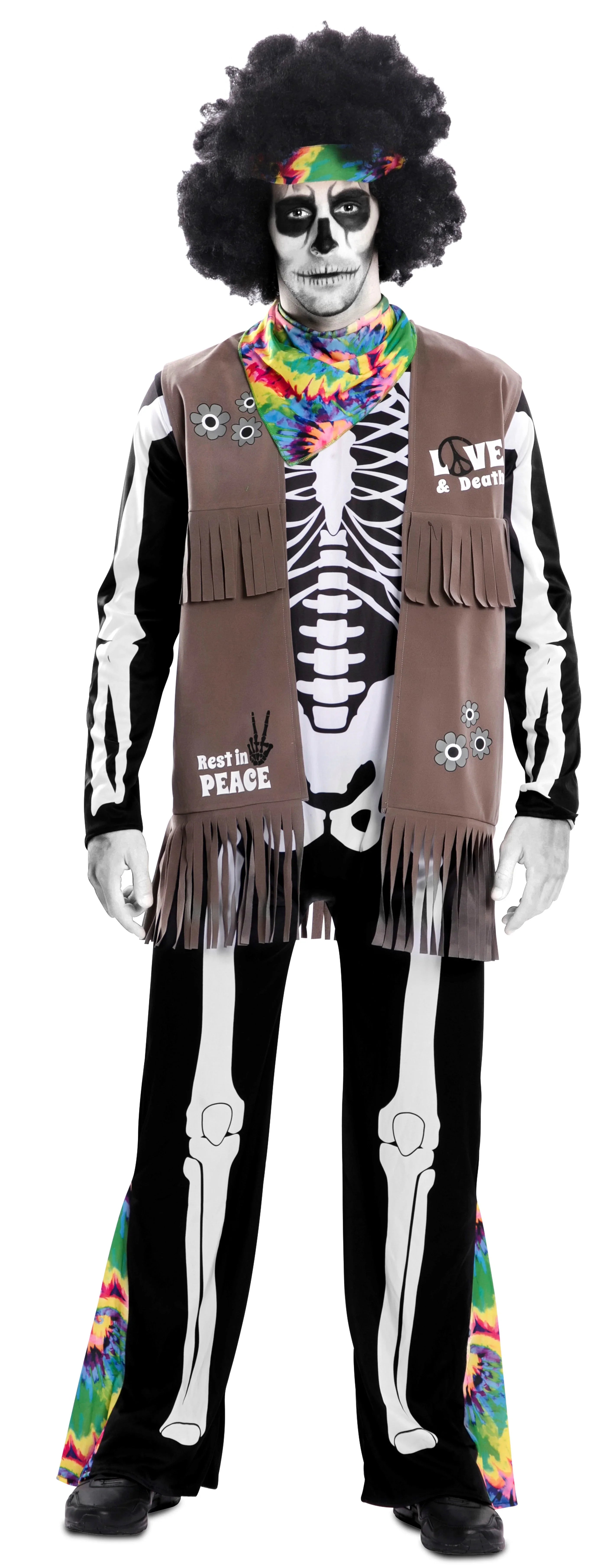 Disfraz de Esqueleto Hippie para Adulto Esqueletos EuroCarnavales