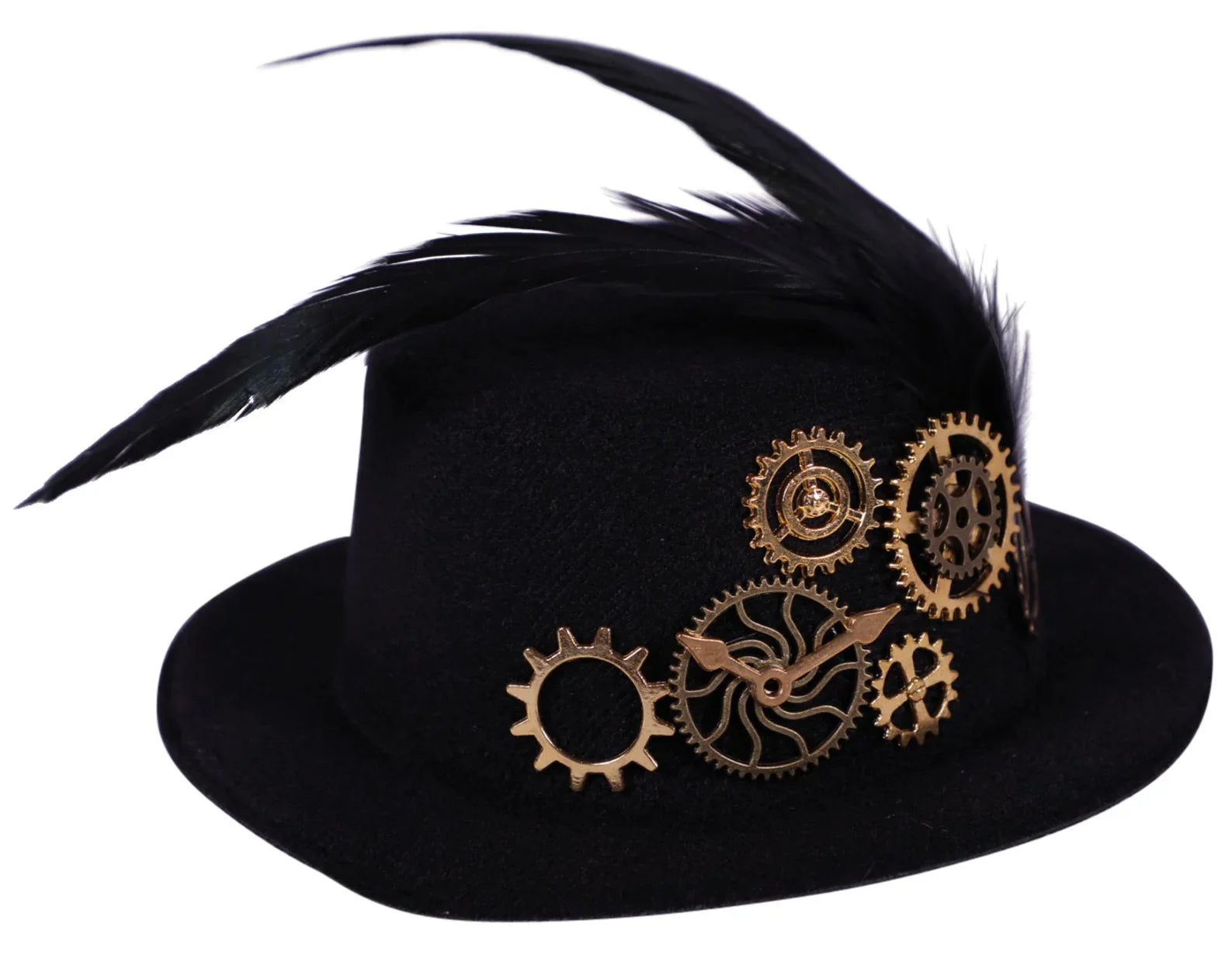 Minichistera Steampunk con Plumas y Engranajes Steampunk EuroCarnavales