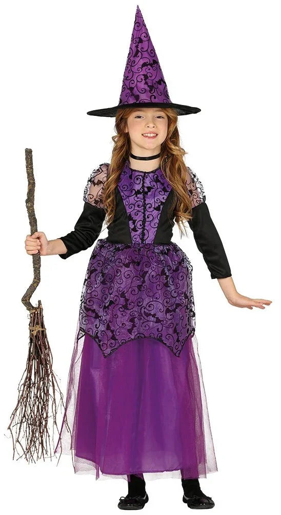 Disfraz de Bruja Morada para Niña Brujas Guirca