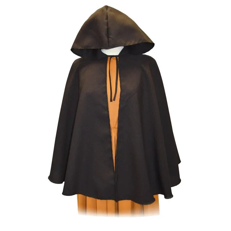 Capa Medieval Negra Corta con Capucha Capas Llopis