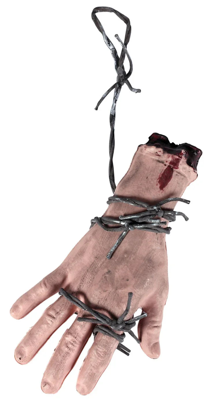 Mano Amputada con Alambre de Espino para Colgar Decoración Halloween EuroCarnavales