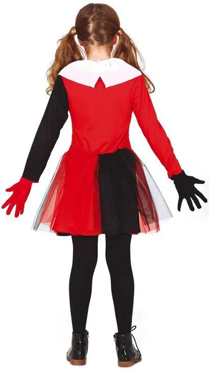 Disfraz de Arlequina Siniestra para Niña Arlequines y Bufones Guirca