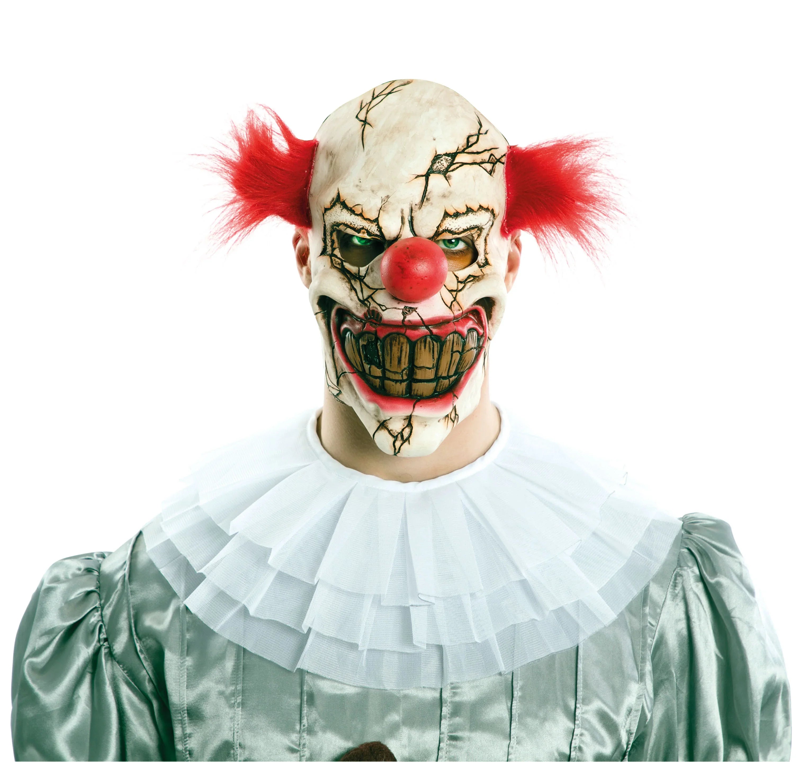 Careta de Payaso Monstruoso de Látex con Pelo Máscaras de Payaso Asesino EuroCarnavales