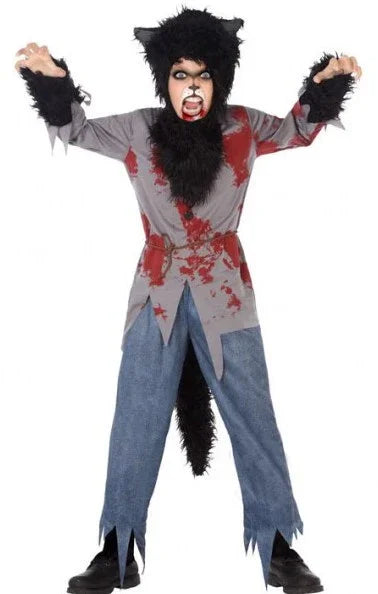 Disfraz de Hombre Lobo Sangriento para Niño Hombres Lobo Atosa