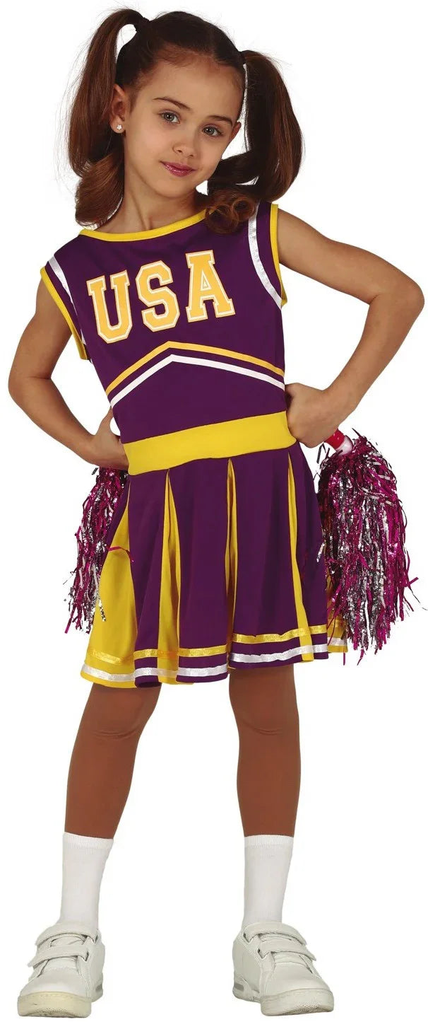 Disfraz de Animadora Morado para Niña Animadoras Guirca