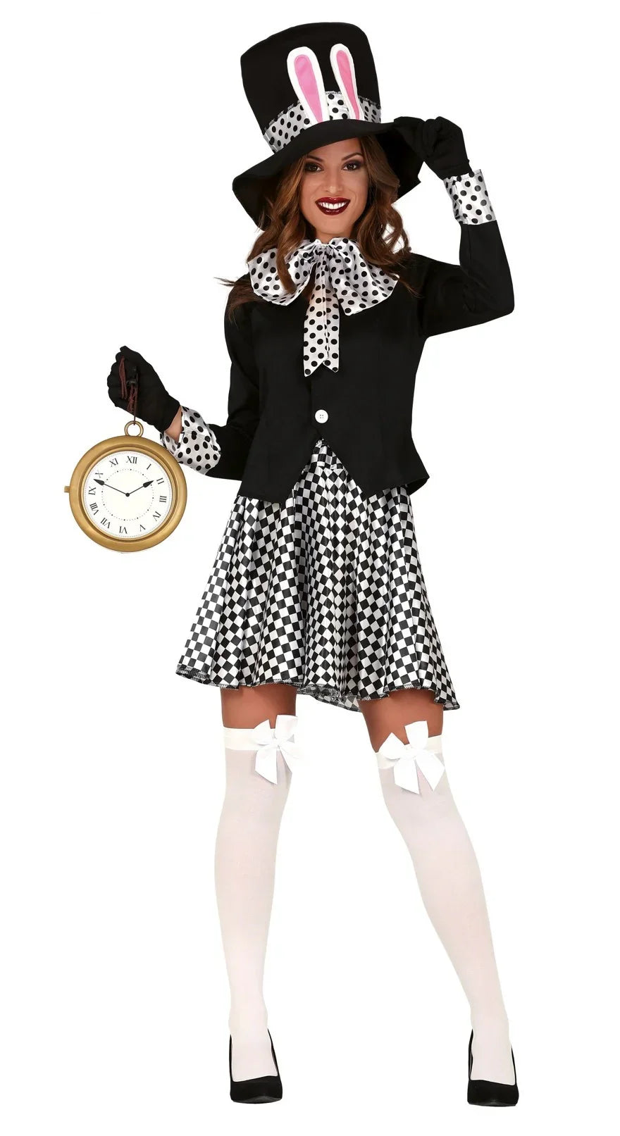 Disfraz de Conejo Sombrerero Oscuro para Mujer Sombrerero Loco Guirca