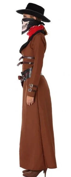 Disfraz de Vaquera con Abrigo Largo para Mujer Vaquero Atosa