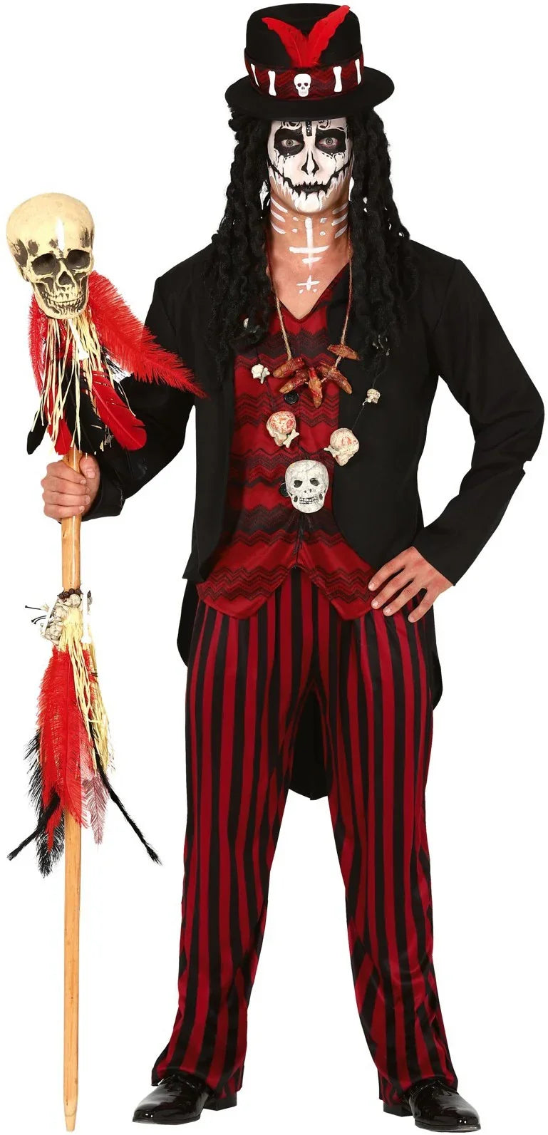 Disfraz de Chamán Voodoo para Hombre Hechiceros y Muñecas Vudú Guirca