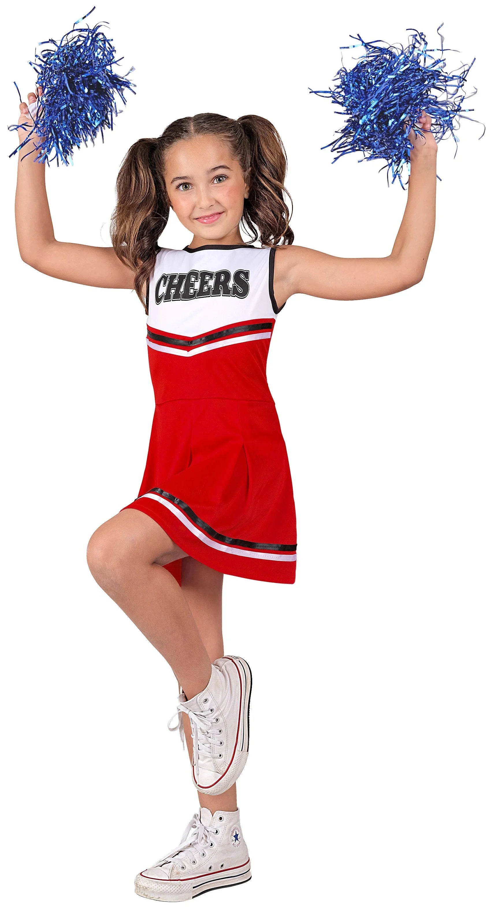 Disfraz de Cheerleader Rojo y Blanco para Niña Animadoras Widmann