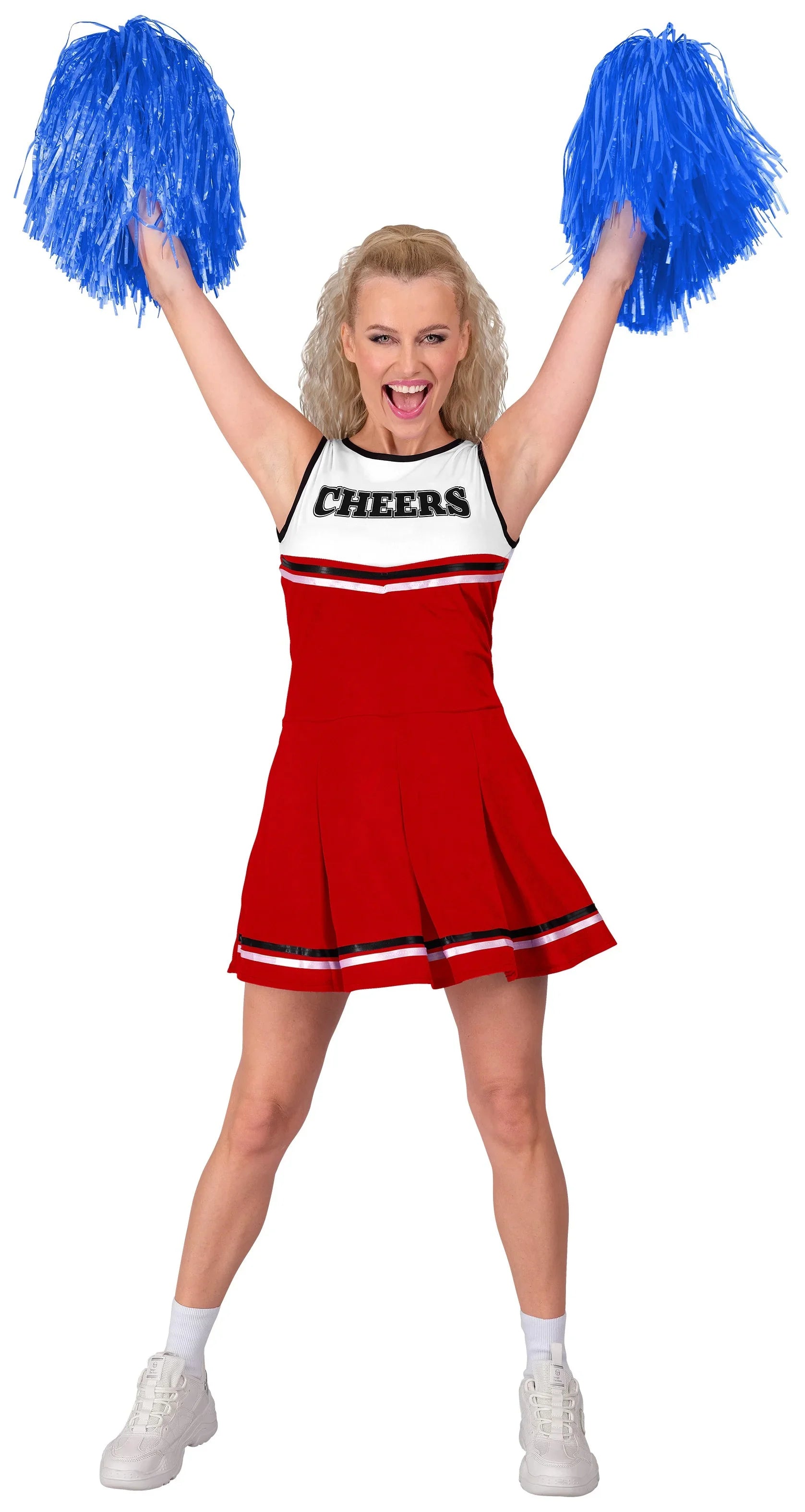 Disfraz de Cheerleader Rojo y Blanco para Mujer Animadoras Widmann