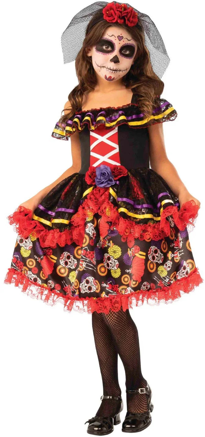 Disfraz de Catrina Premium para Niña Catrina Rubies