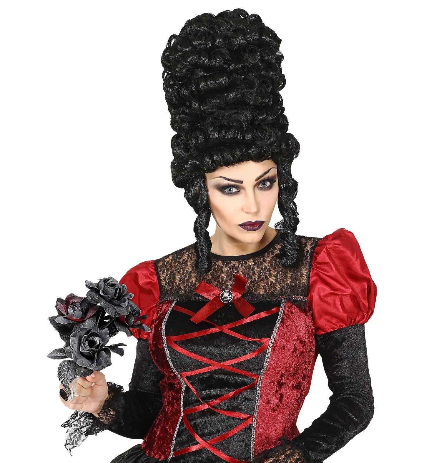 Ramo de Novia con Flores Negras y Rojas Flores Widmann