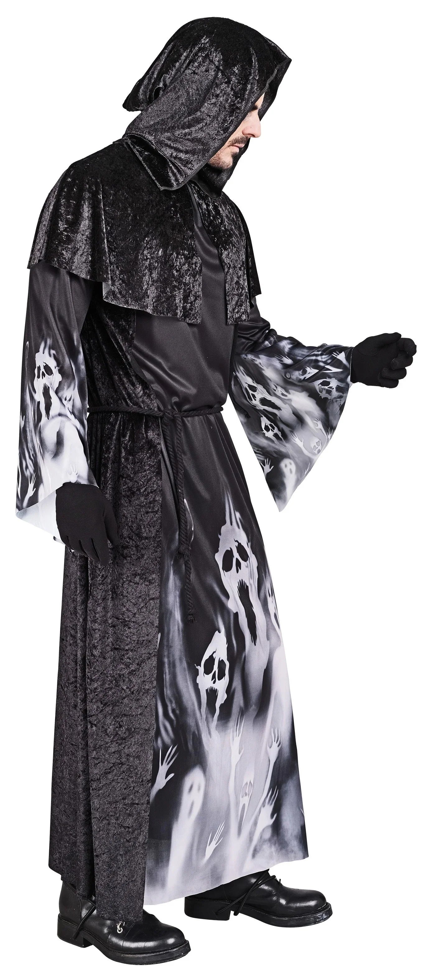 Disfraz de Brujo Nigromante con Capucha para Hombre Hechiceras y Brujos Medievales Widmann