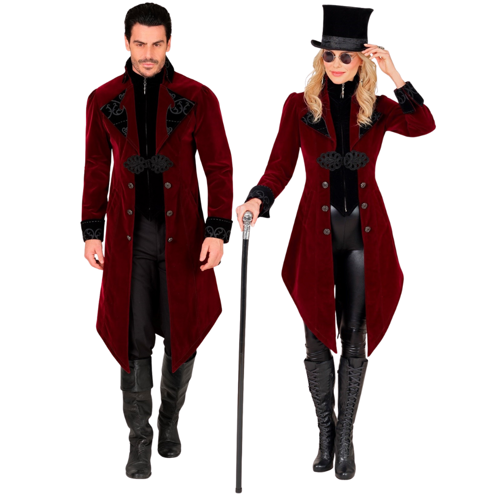 Costumi in Coppia da Gotici con Giacca Bordeaux