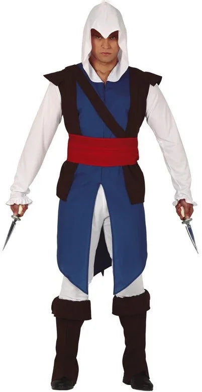 Disfraz de Assassin's Creed Azul y Blanco para Adulto Assassin's Creed Guirca
