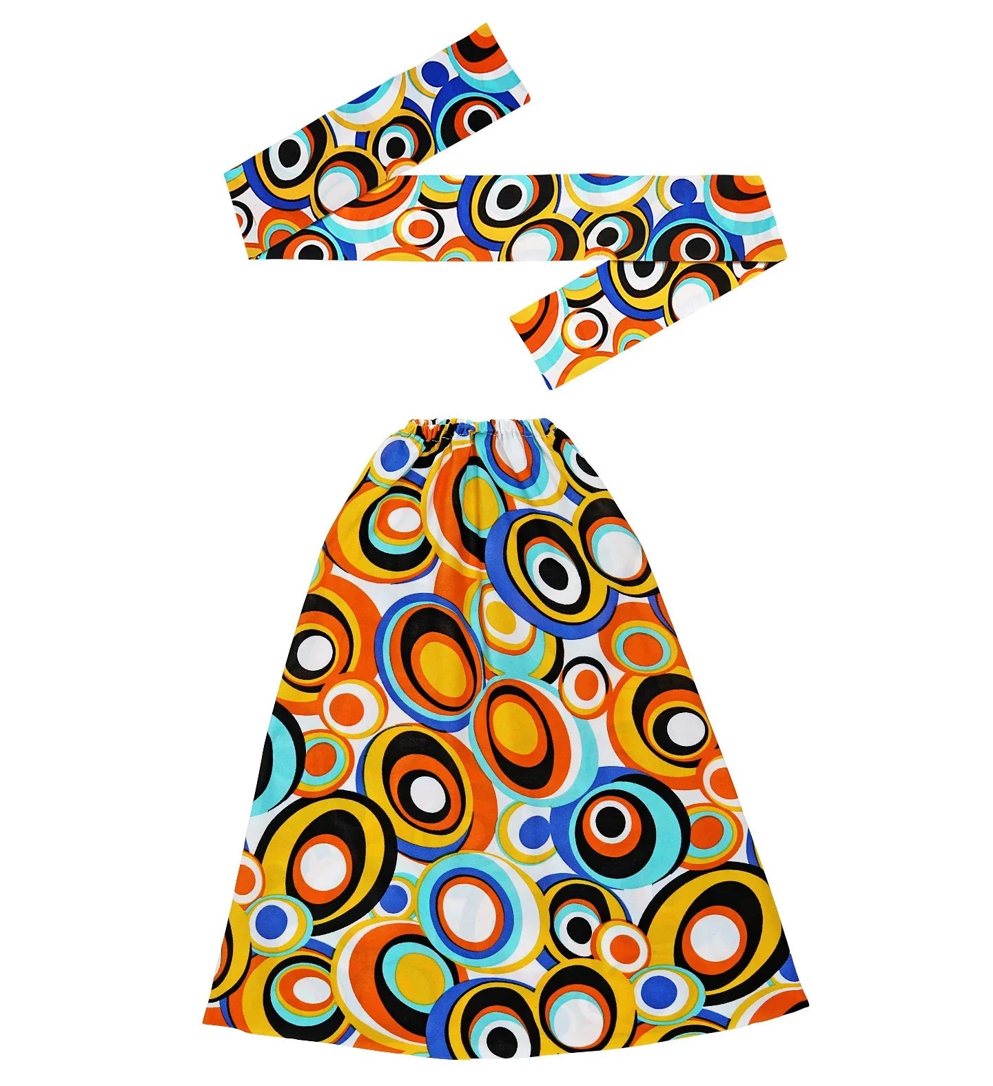 Kit Años 70 Multicolor con Bandana y Calentadores Años 70 Widmann