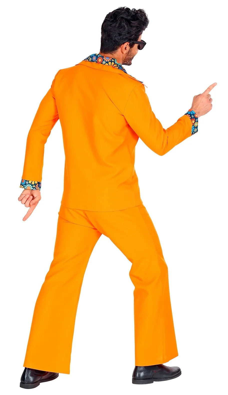 Traje Disco Años 70 Naranja para Hombre Disco Widmann