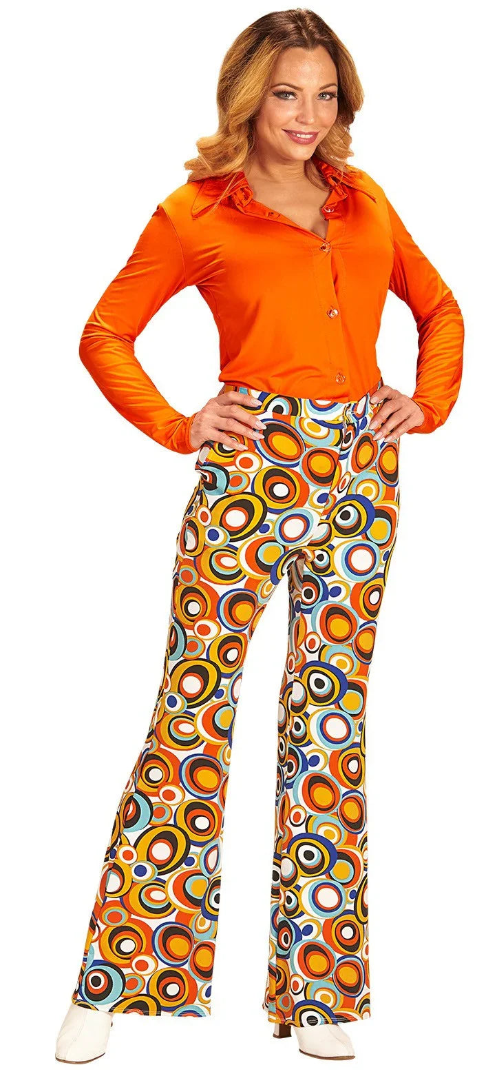 Pantalones de Campana Disco Multicolor para Mujer Disco Widmann