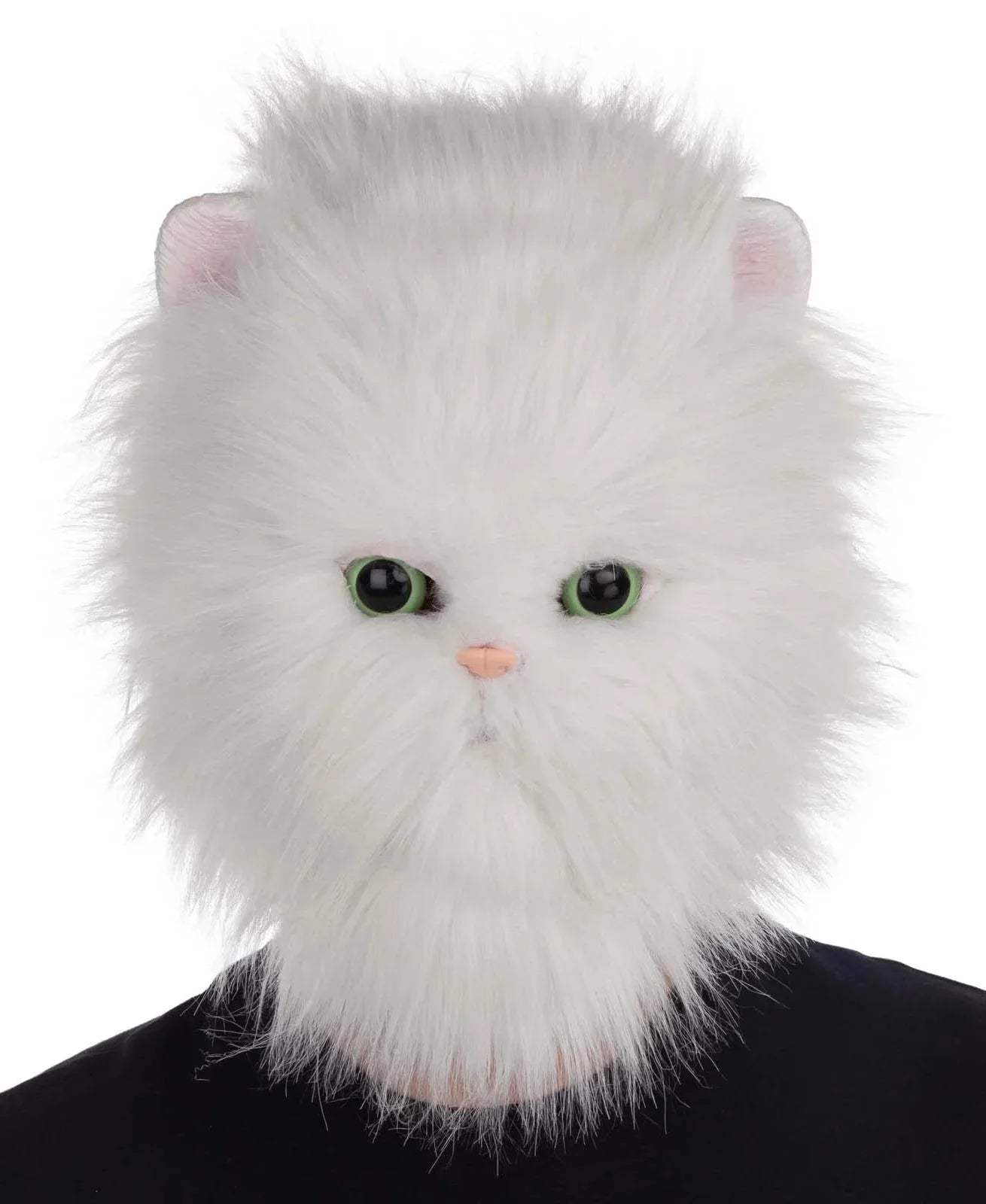 Máscara de Gato Persa Blanco con Pelo Gato Viving
