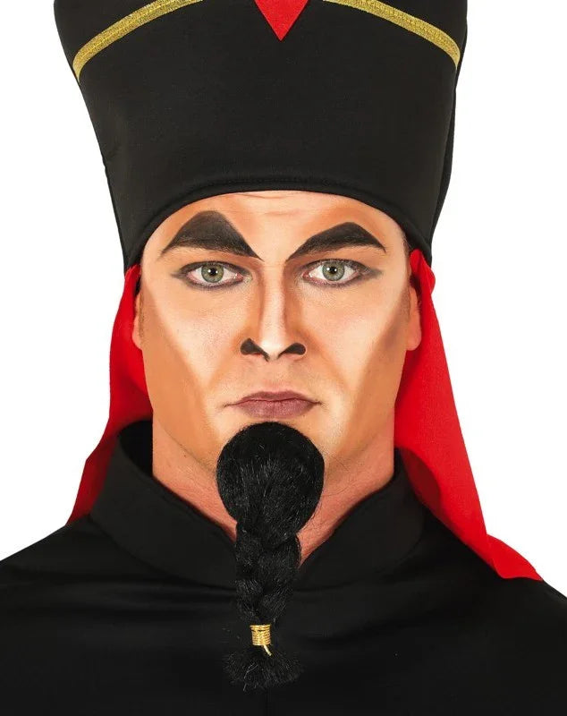 Perilla Negra con Trenza Barbas y Bigotes Guirca