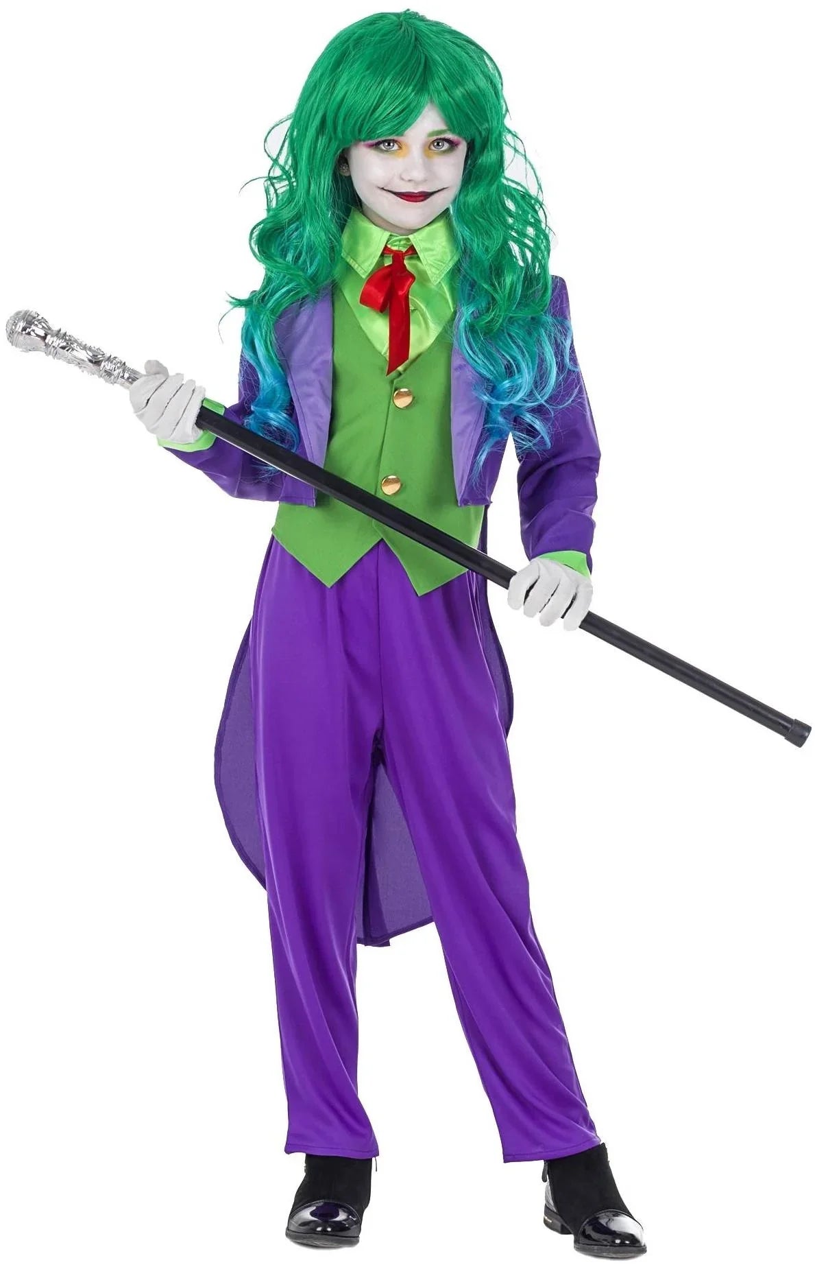 Disfraz de Joker Elegante para Niña Joker Kimokawaii