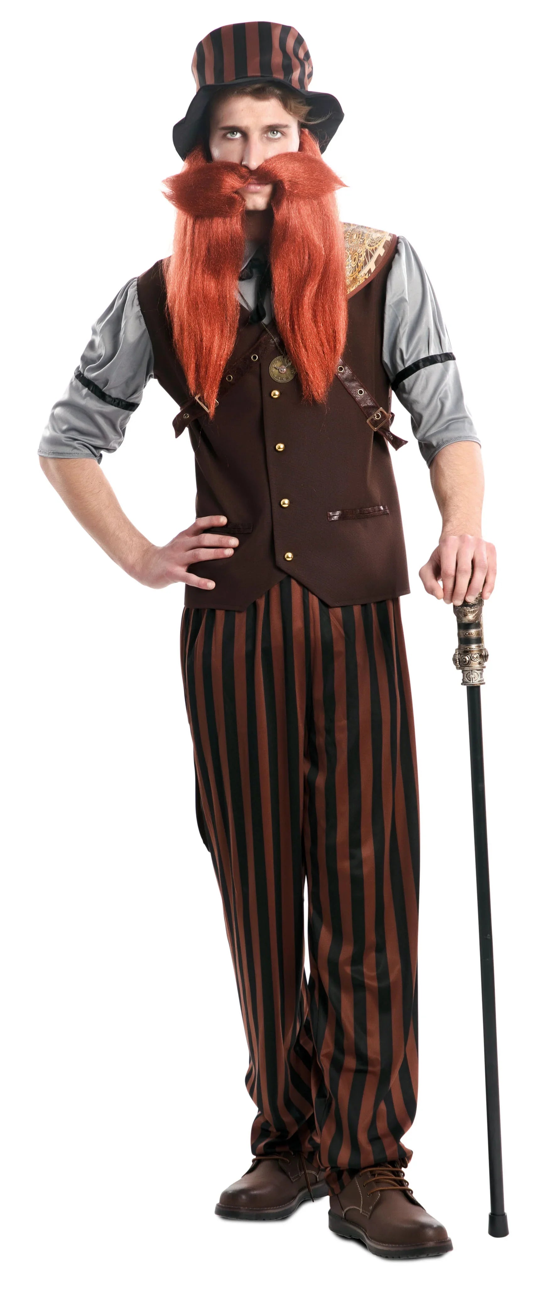 Bastón Steampunk con Calavera de Engranajes Complementos Steampunk EuroCarnavales