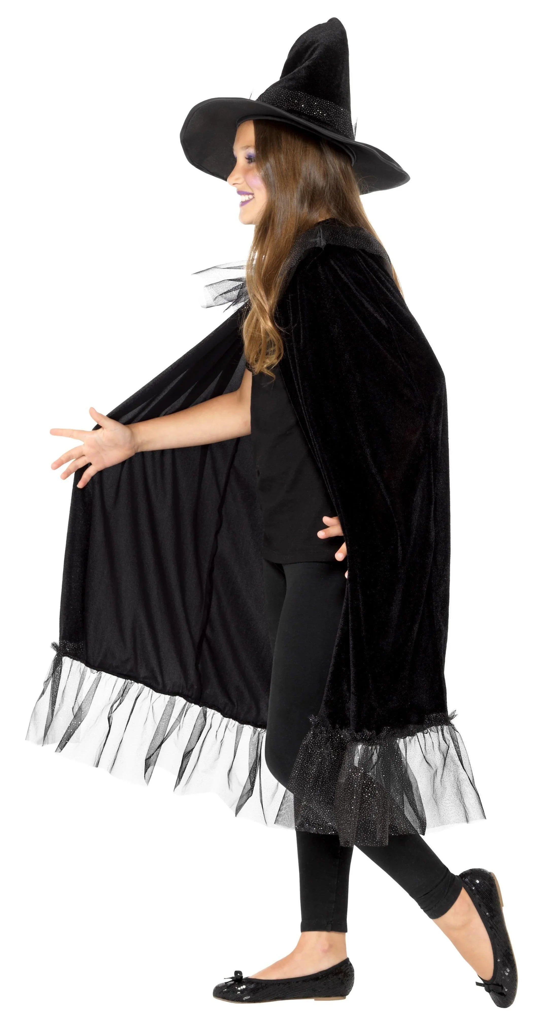 Kit de Bruja Negra Infantil con Gorro y Capa Brujas Smiffys