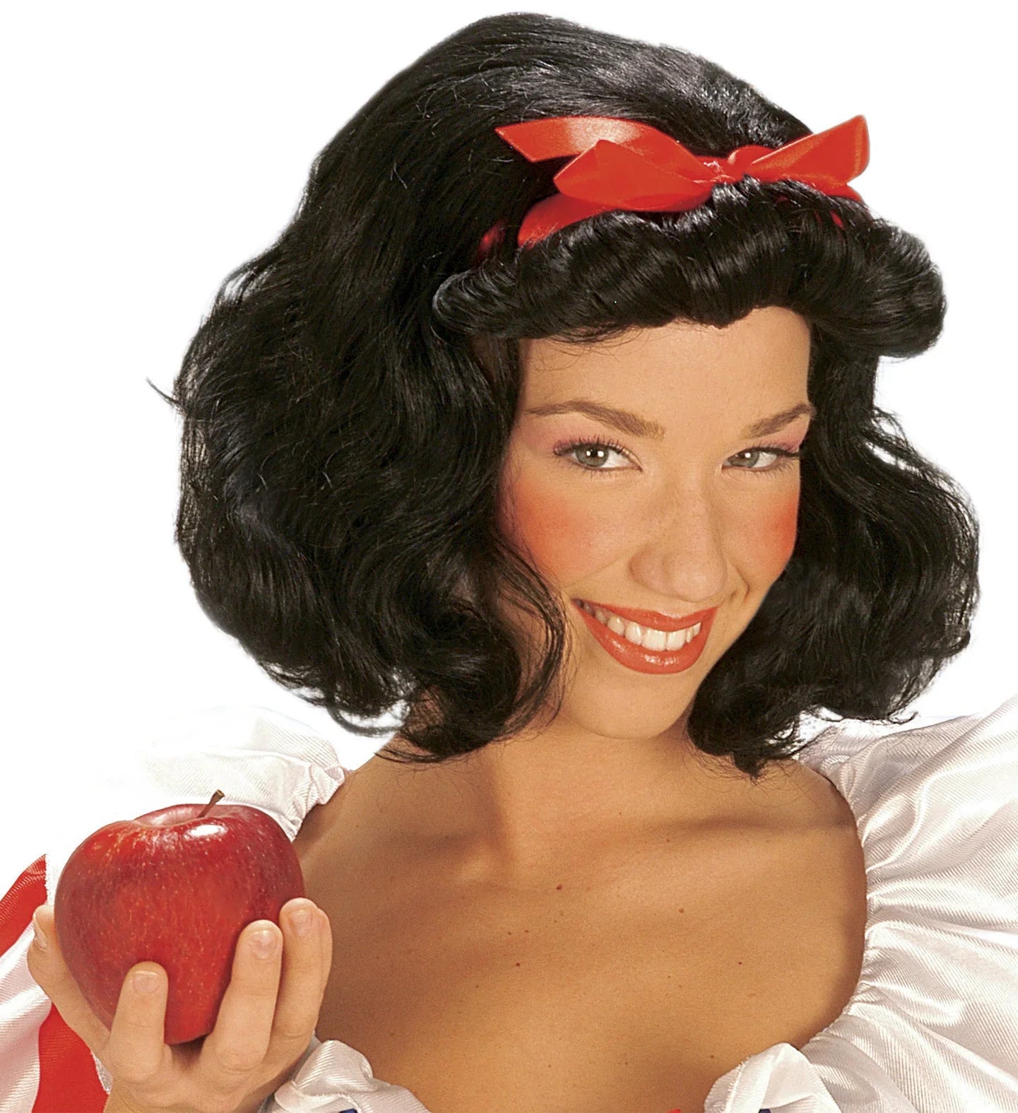 Peluca Morena de Blancanieves con Lazo COMPLEMENTOS Widmann