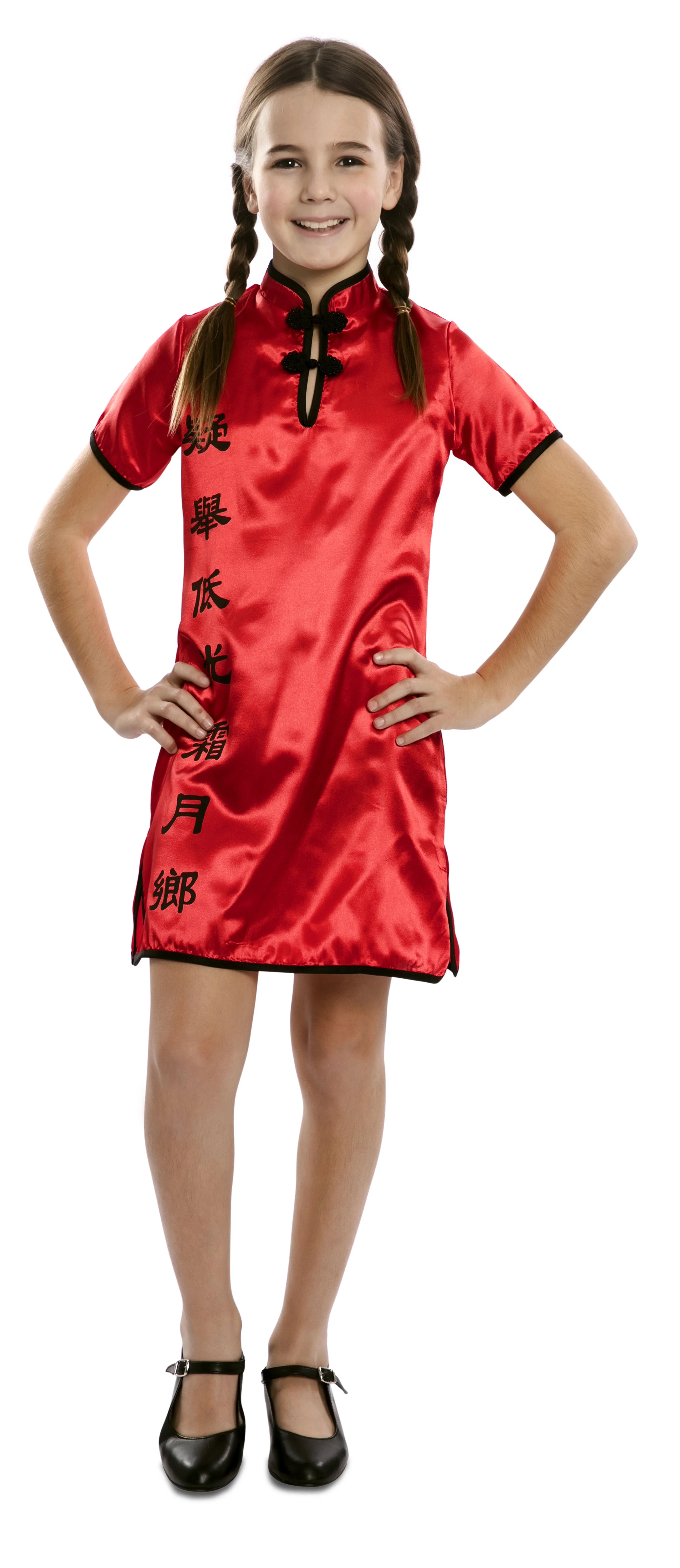 Disfraz de China Tradicional Rojo para Niña Chinos EuroCarnavales