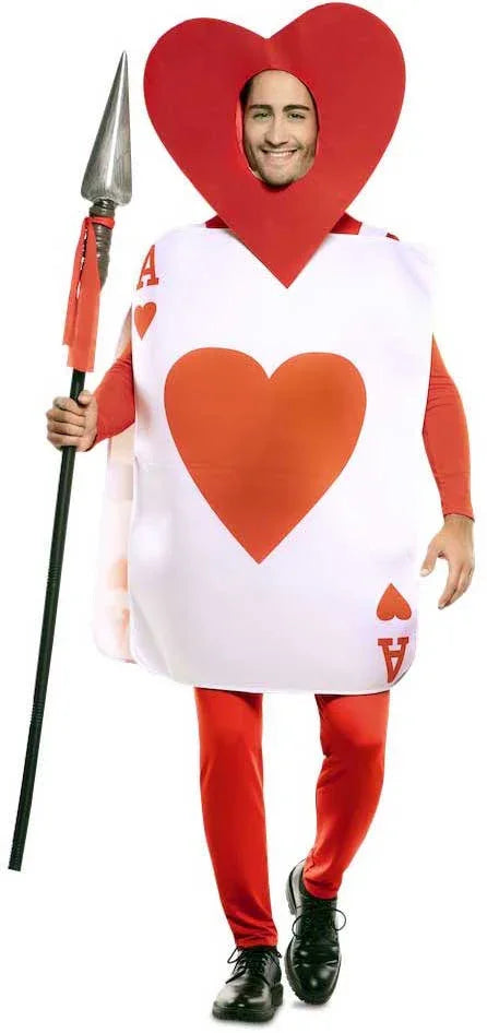 Disfraz de Carta As de Corazones para Adulto Cartas Poker EuroCarnavales