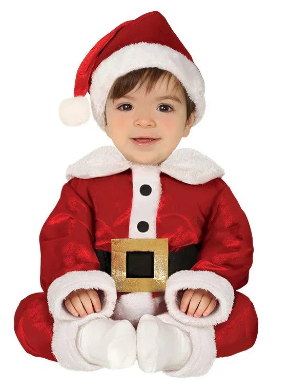 Disfraz de Papá Noel Terciopelo para Bebé Papa Noel y Mama Noel Guirca