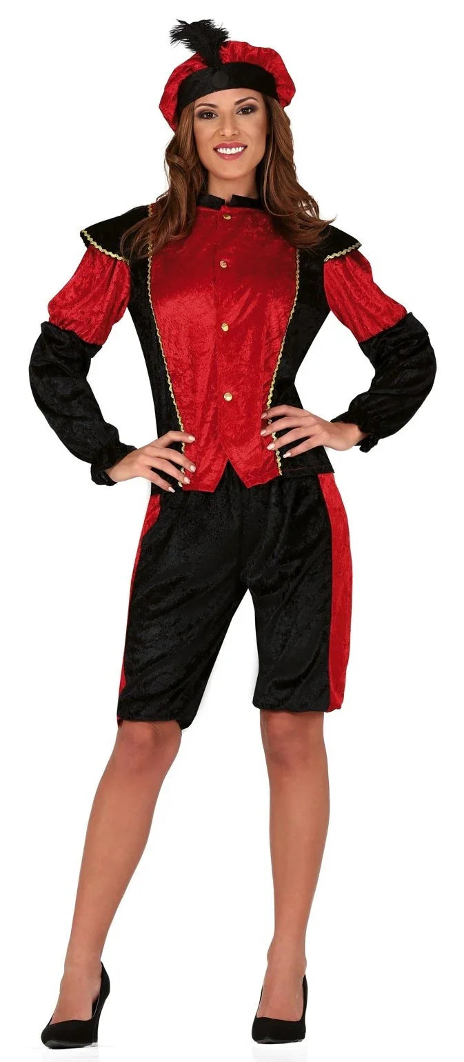 Disfraz de Paje Reyes Magos Rojo para Mujer Reyes Magos y Pajes Guirca