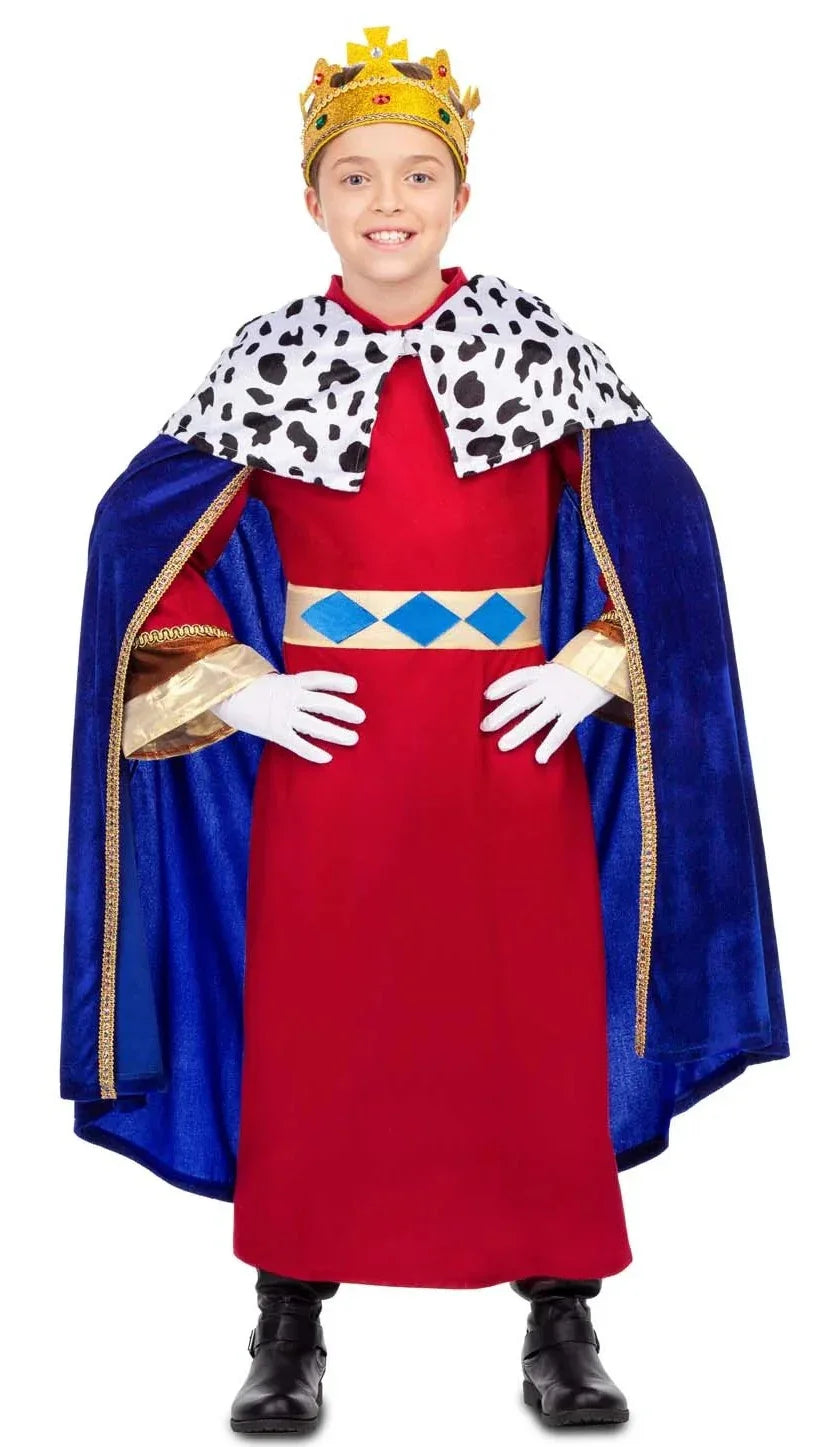Disfraz de Rey Mago con Capa Azul Infantil Reyes Magos y Pajes Viving