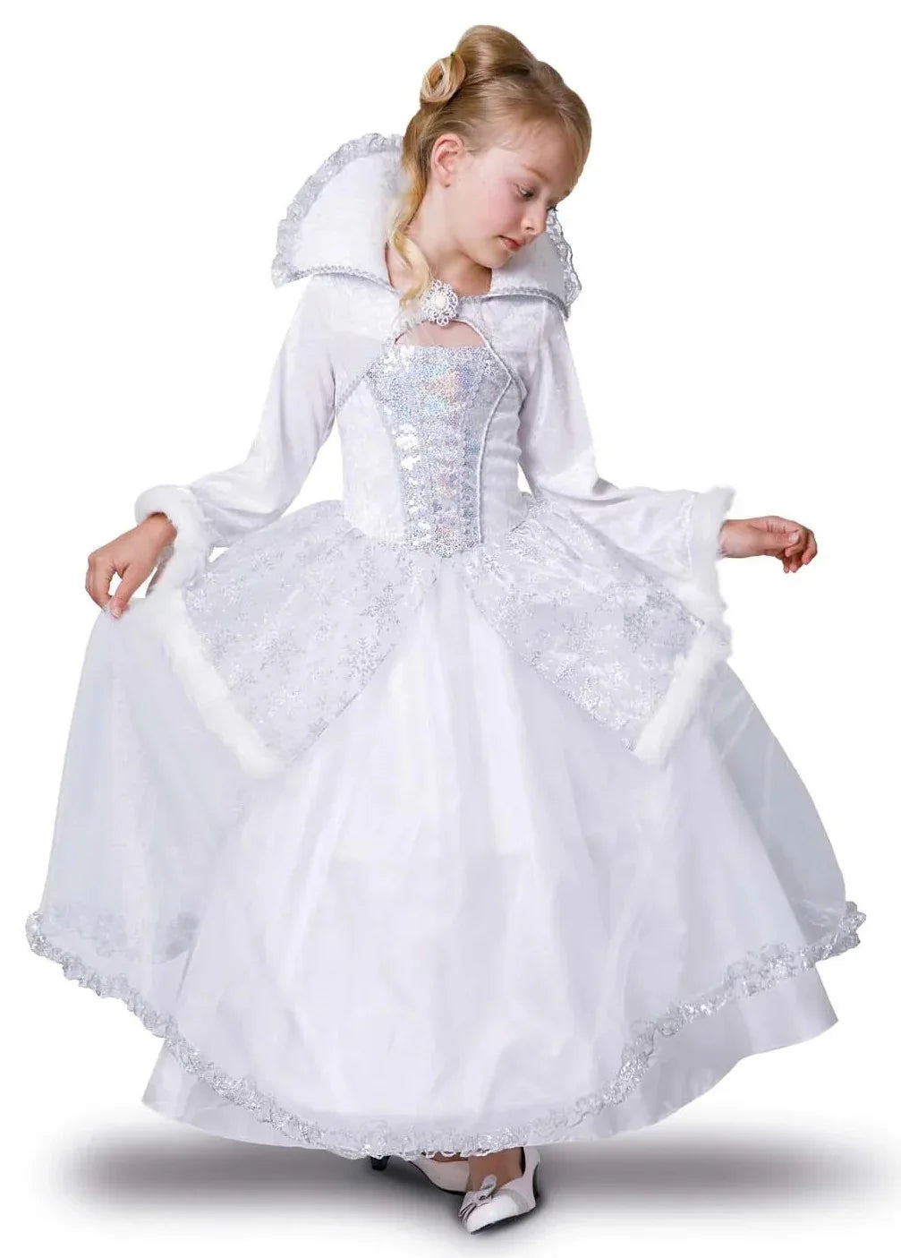 Disfraz de Reina de las Nieves para Niña Princesas y Príncipes Infantiles Viving