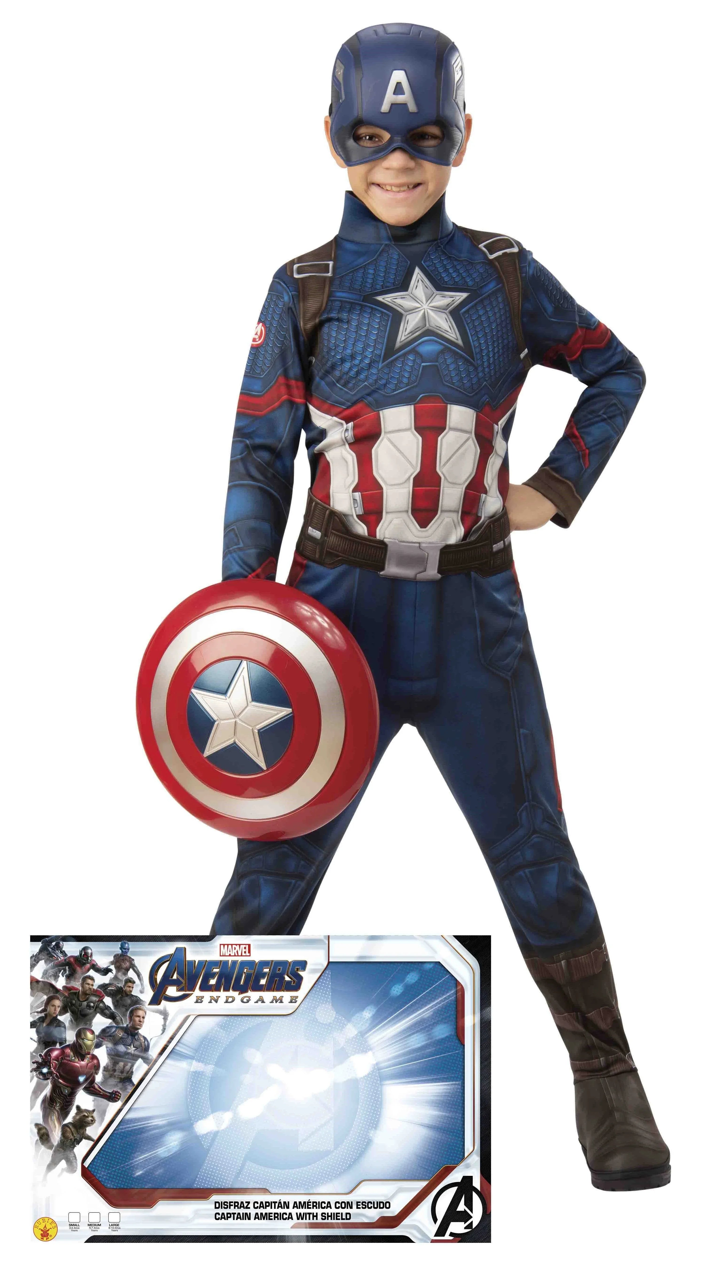 Disfraz de Capitán América con Escudo para Niño Capitán América Rubies