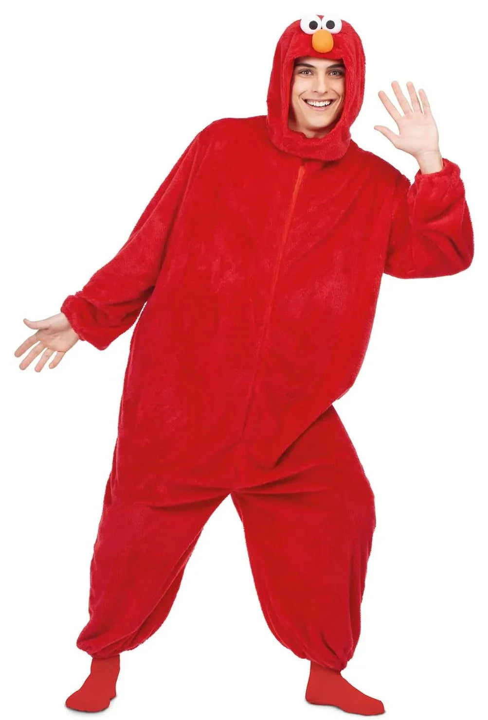 Disfraz de Elmo de Peluche Barrio Sésamo para Adulto Personajes de la tele Viving