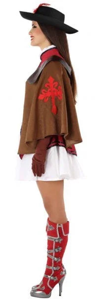 Disfraz de Mosquetera Rojo para Mujer Mosquetero Atosa