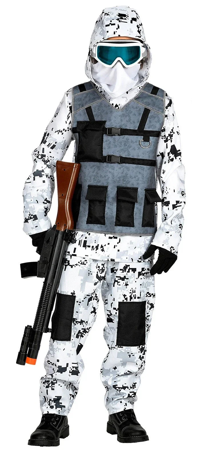 Disfraz de Comando Militar de Montaña para Niño Camuflaje Widmann