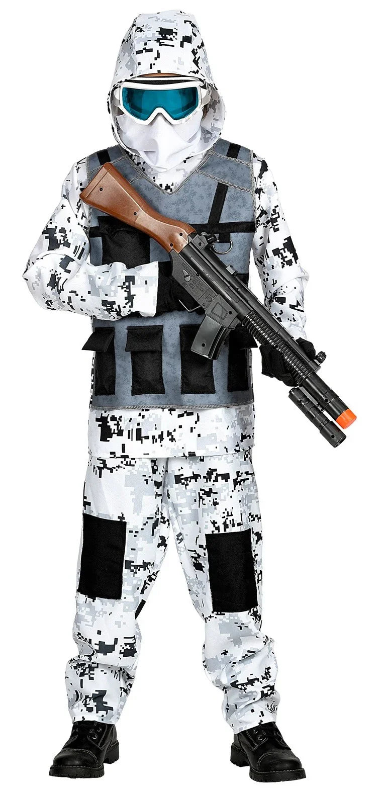 Disfraz de Comando Militar de Montaña para Niño Camuflaje Widmann