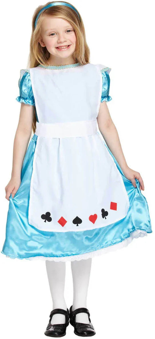 Disfraz de Alicia Poker para Niña Alicia en el País de las Maravillas Harlequin