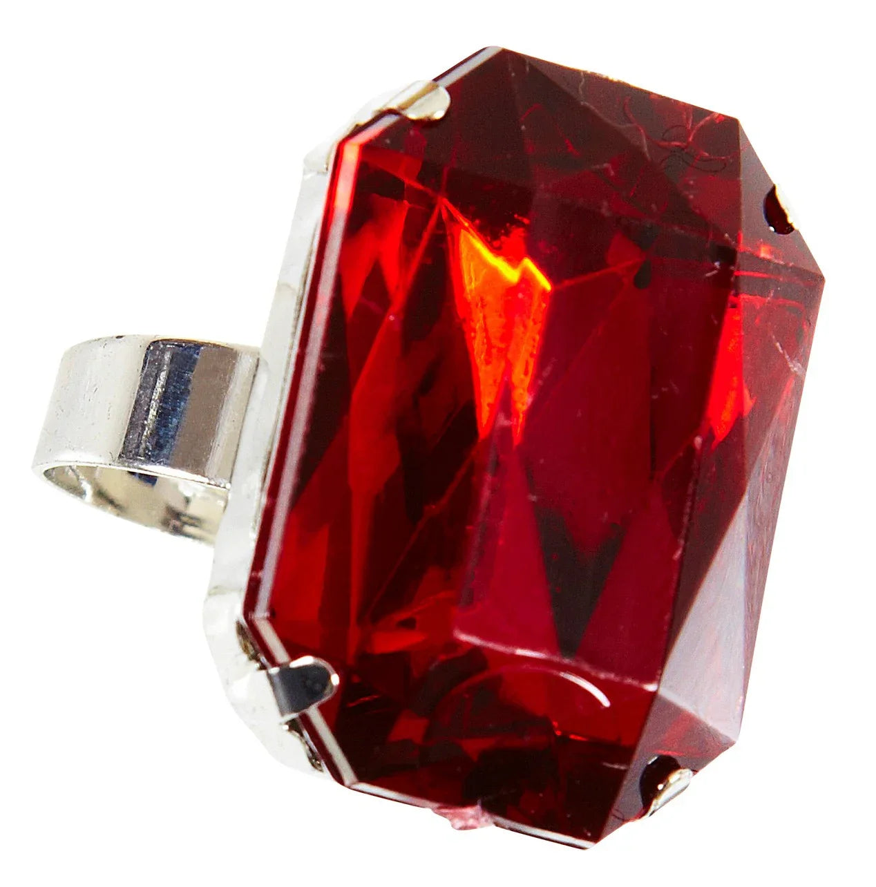 Anillo con Gema Roja Grande Joyas y Bisutería Widmann